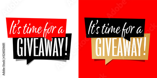 It's time for a giveaway !