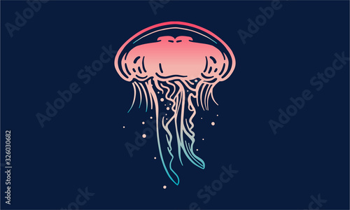 jellyfish on dark background