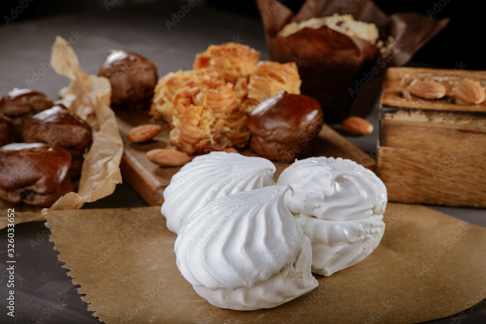 delicious mouth-watering sweets on the table delicious mouth-watering sweets on the table