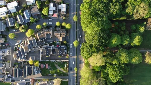 Beautiful view of Christchurch city in New Zealand aerial view