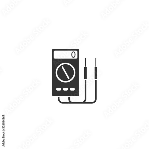 multimeter icon vector on white background, multimeter vector illustration