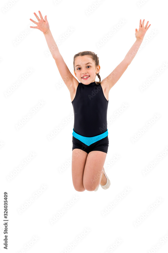 Girl child practice and doing rhythmic gymnastics portrait, white background. Girl child practice and doing rhythmic gymnastics portrait, white background.