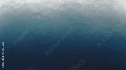 Minimalist watercolour painting background in dark blue colour. Black wave creative artwork design for wallpaper.