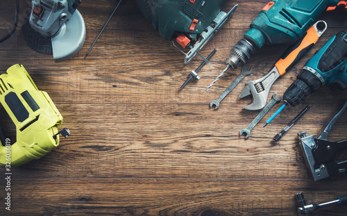 Fotografie different working tools on the table