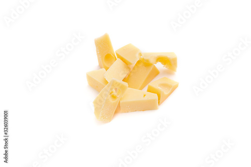 cheese isolated on white background.
