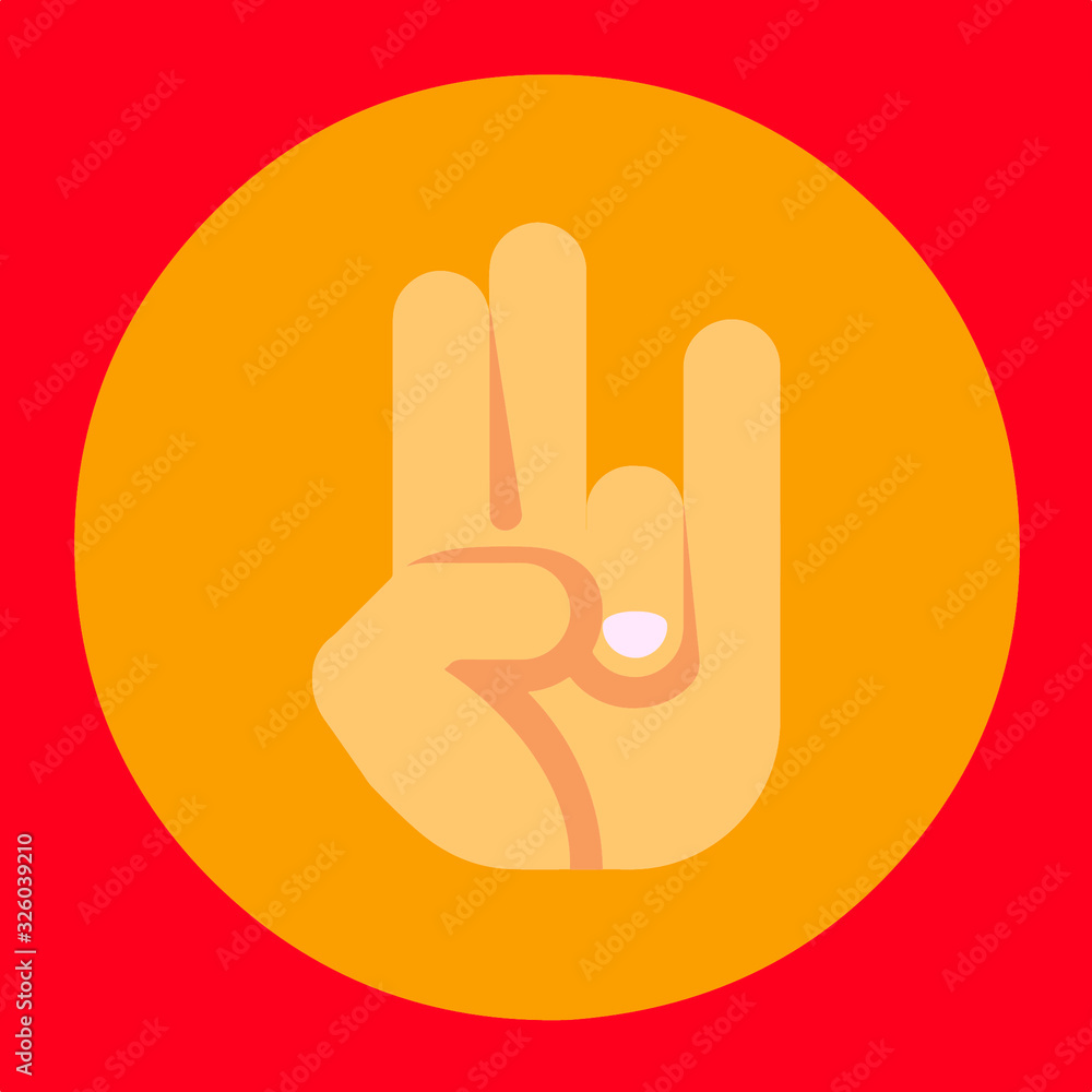 Hand Gesture icon flat design vector Hand Gesture icon flat design vector