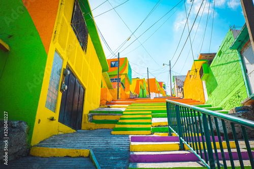 Colorful Town in Pachuca de Soto, Mexico © Ai