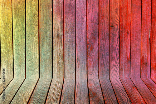 Rough Colorul Weathered Wooden Planks Background photo