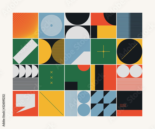 Brutalism Design Abstract Vector Pattern
