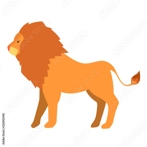 a vector lion character