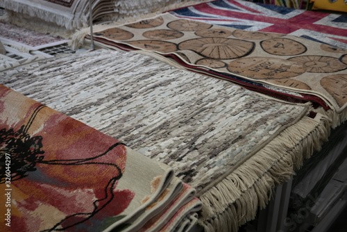 Pile of carpets in a home d...