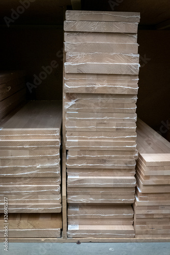 Hip of wooden planks in a c...