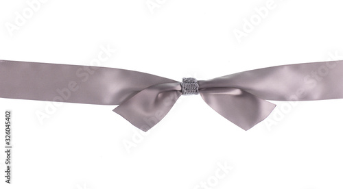 chocolate bow ribbon isolated on white background
