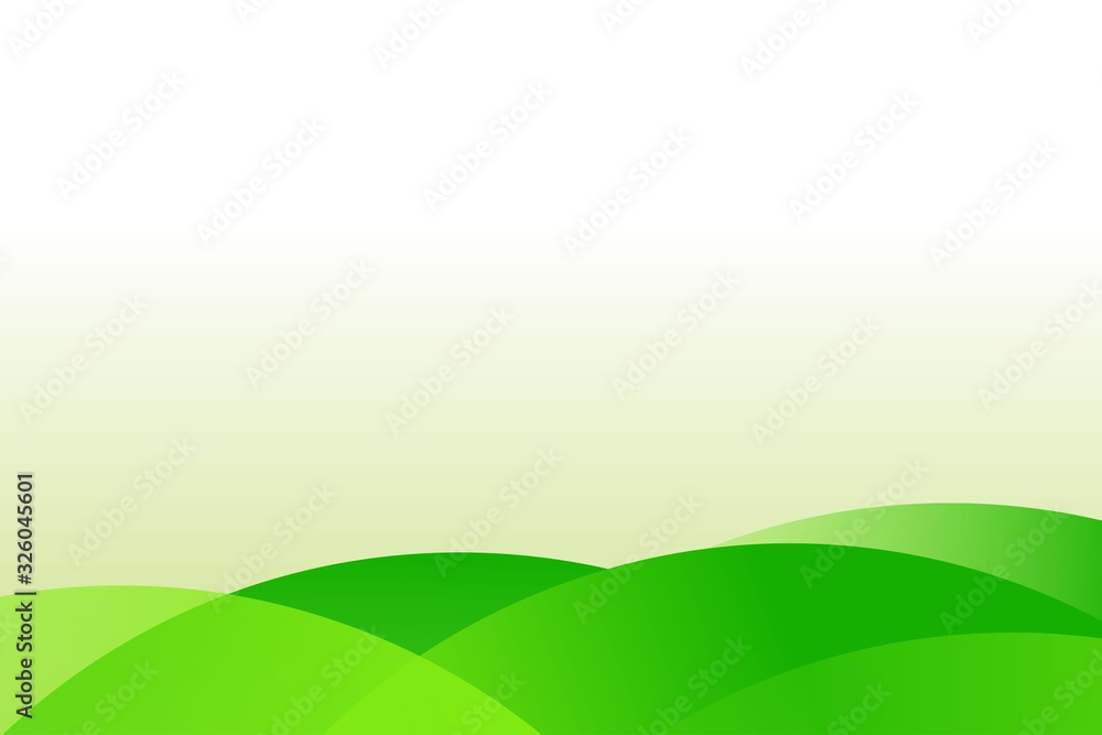 Simple Abstract Green Curve Gradient Background with Empty White Space for Text Design Template Vector