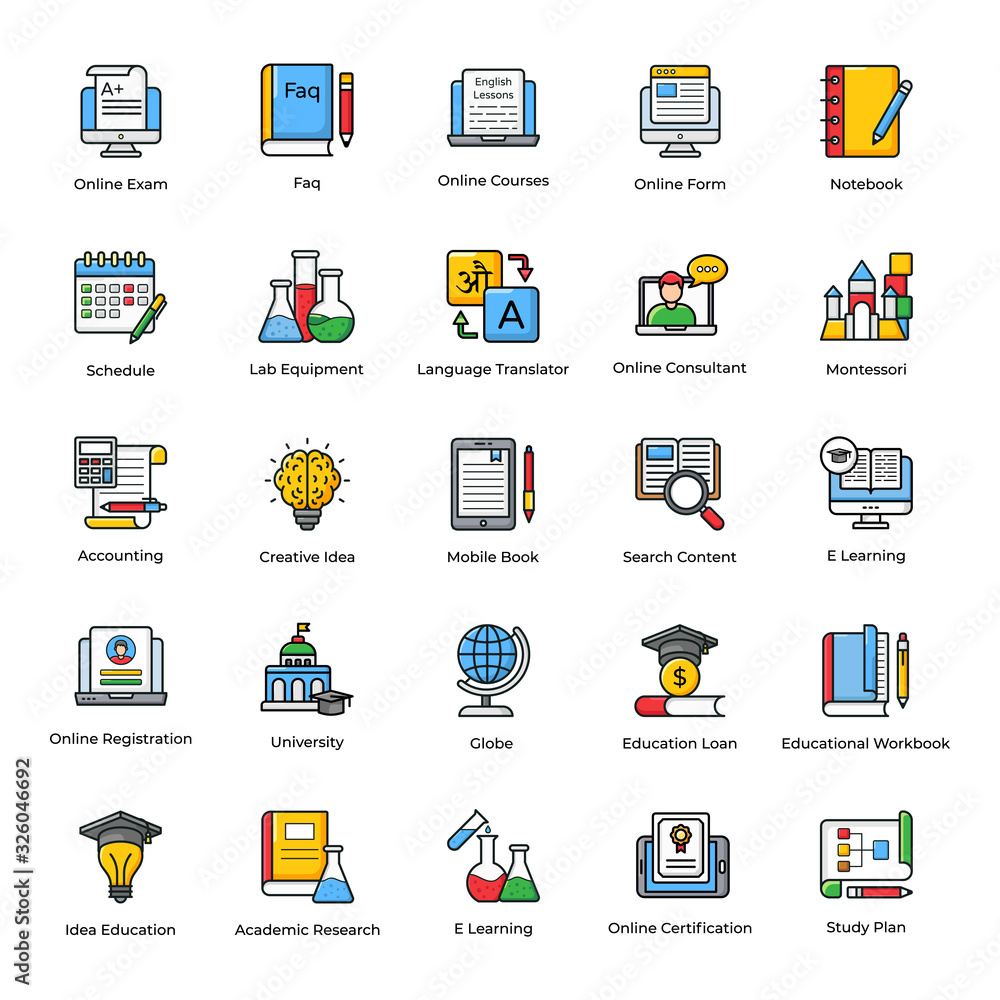 Creative Science Learning Flat Vectors Creative Science Learning Flat Vectors