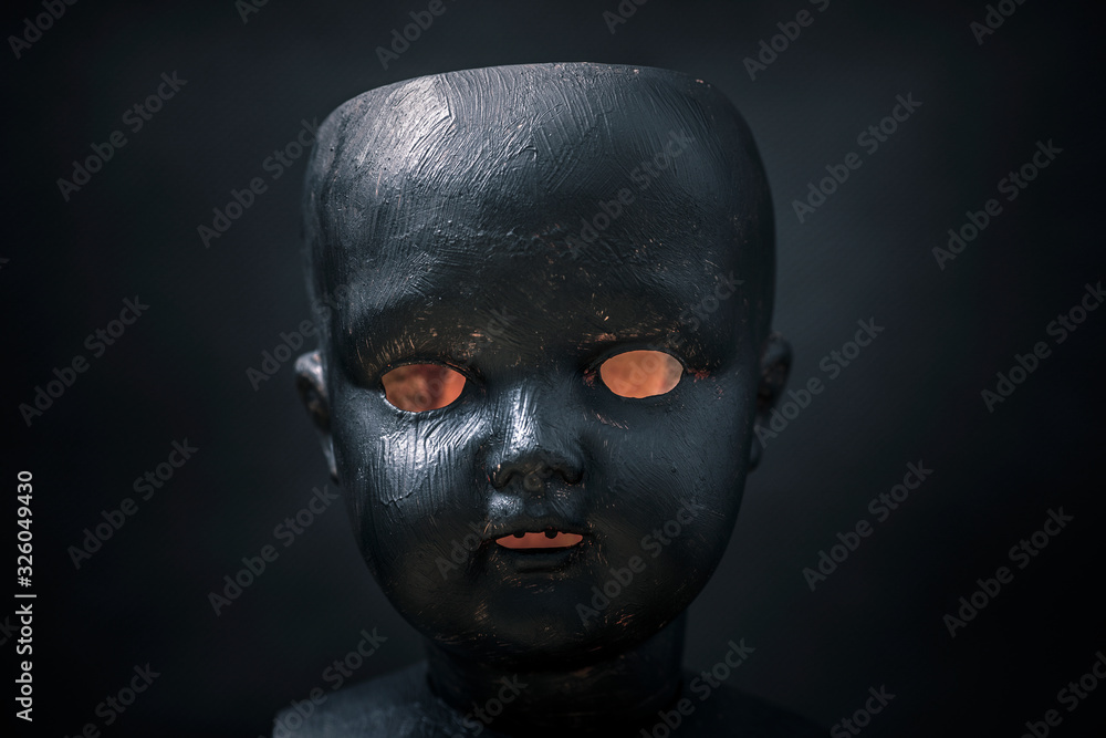 Creepy doll in the dark Creepy doll in the dark