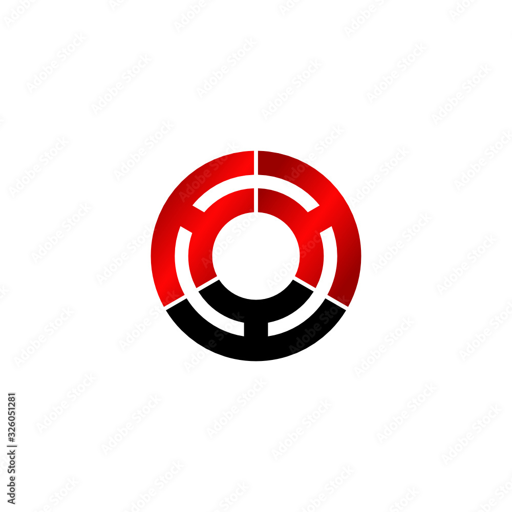 Letter HHH circle logo design vector Letter HHH circle logo design vector