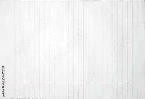 white paper background. notebook letter
