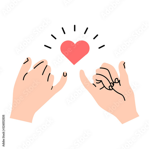promise hands gesturing minimal sign vector