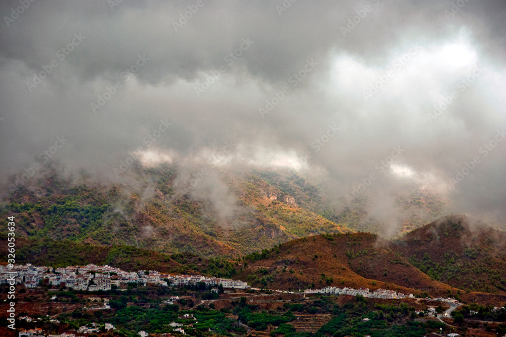 Fototapeta premium View at Frigiliana and the Sierra de Almijara Costa del Sol Andalucia Spain
