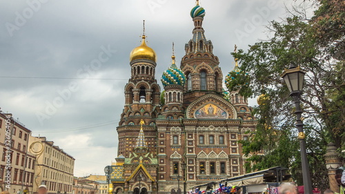 Church of the Savior on Spilled Blood timelapse . photo