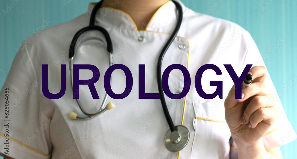 doctor writing word urology with marker. Medical concept. doctor writing word urology with marker. Medical concept.