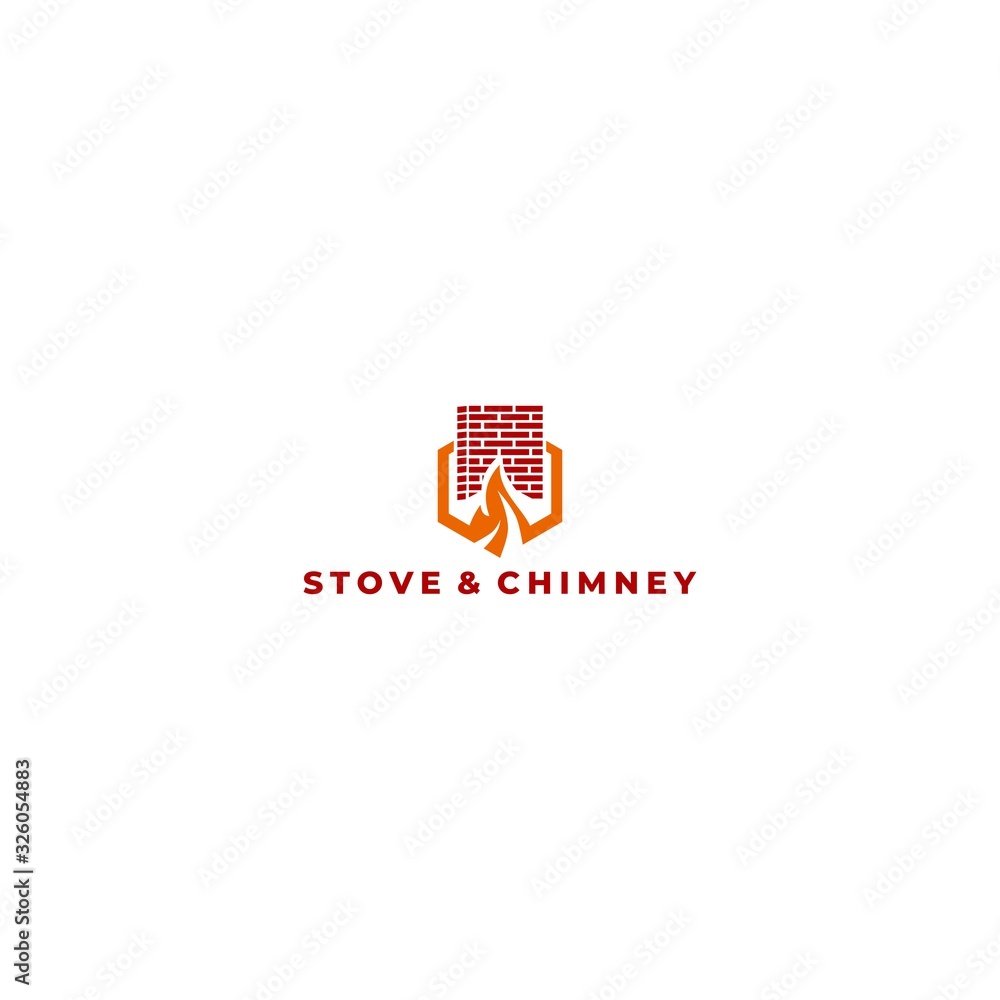 Stove and Chimney Logo Design Vector Stove and Chimney Logo Design Vector