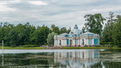 Grotto Pavilion timelapse in Catherine Park at Tsarskoye Selo Pushkin , St. Petersburg, Russia