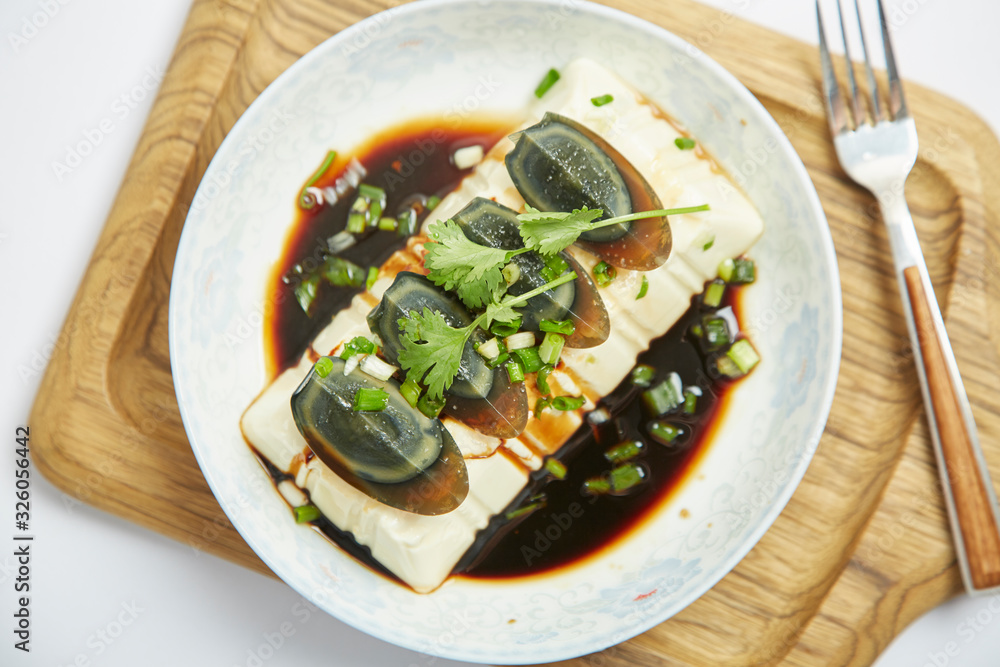 Tofu with Preserved Eggs Tofu with Preserved Eggs