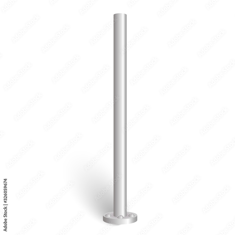Metal column. Metal pole. Metal column. Metal pole.