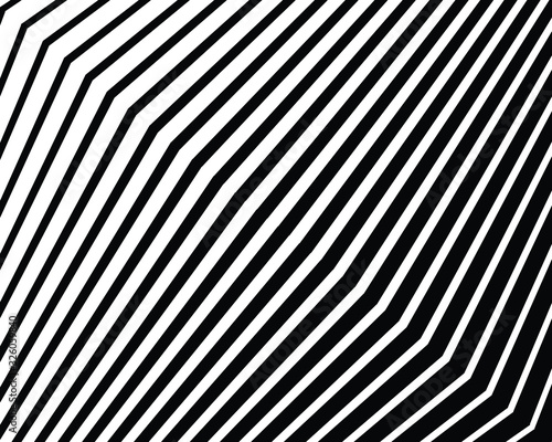  Abstract background with optical illusion wave. Black and white horizontal lines with wavy distortion effect for prints, web pages, template, posters, monochrome backgrounds and pattern
