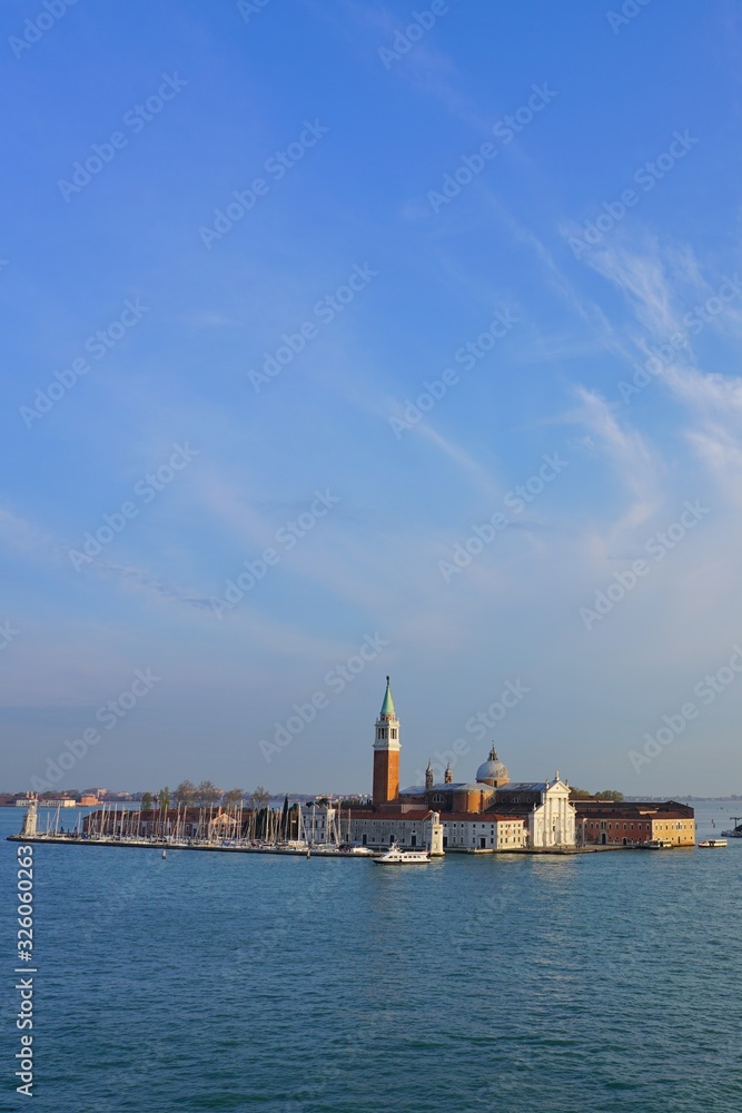 The landmark Benedictine Church of San Giorgio Maggiore on an island in Venice