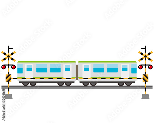 	踏切　電車　列車　鉄道　アイコン