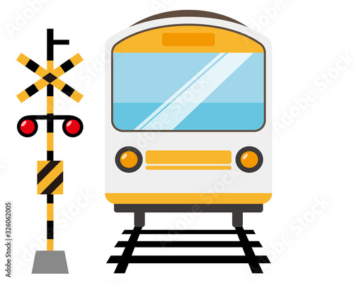 	踏切　電車　列車　鉄道　アイコン