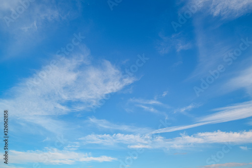 Blue sky with white clouds, Prague, Czech Republic