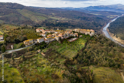 Village Sasso d`Ombrone from above