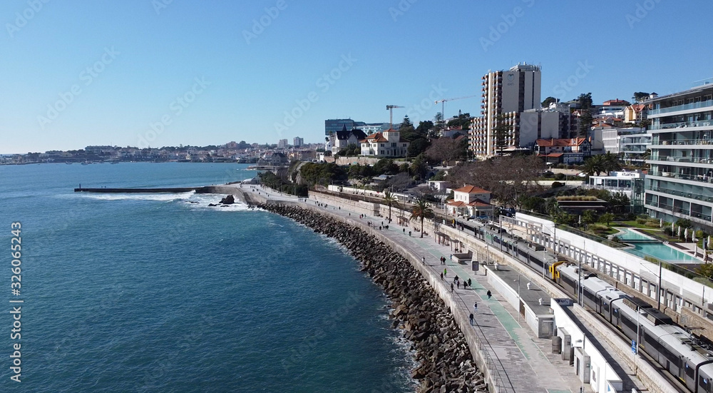 Fototapeta premium view of the estoril city in portugal