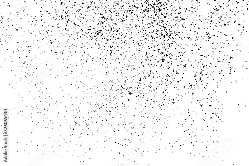 Black Grainy Texture Isolated On White Background. Dust Overlay. Dark Noise Granules. Digitally Generated Image. Vector Design Elements, Illustration, Eps 10.