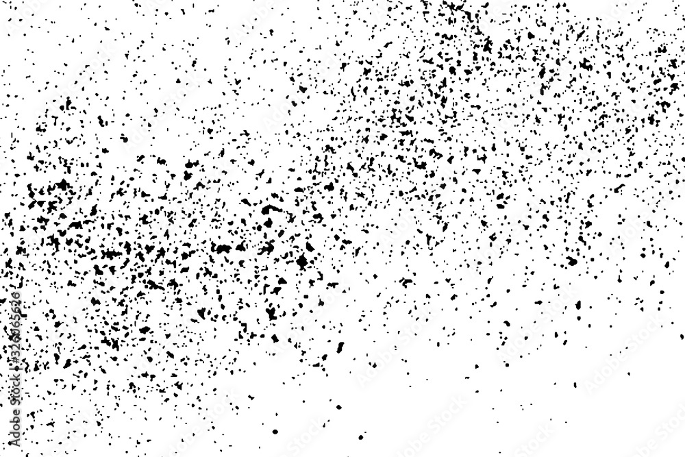 Obraz premium Black Grainy Texture Isolated On White Background. Dust Overlay. Dark Noise Granules. Digitally Generated Image. Vector Design Elements, Illustration, Eps 10.