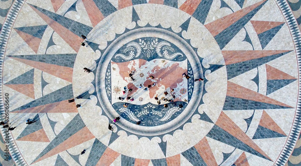 floor ate the monument of the discoveries in lisbon