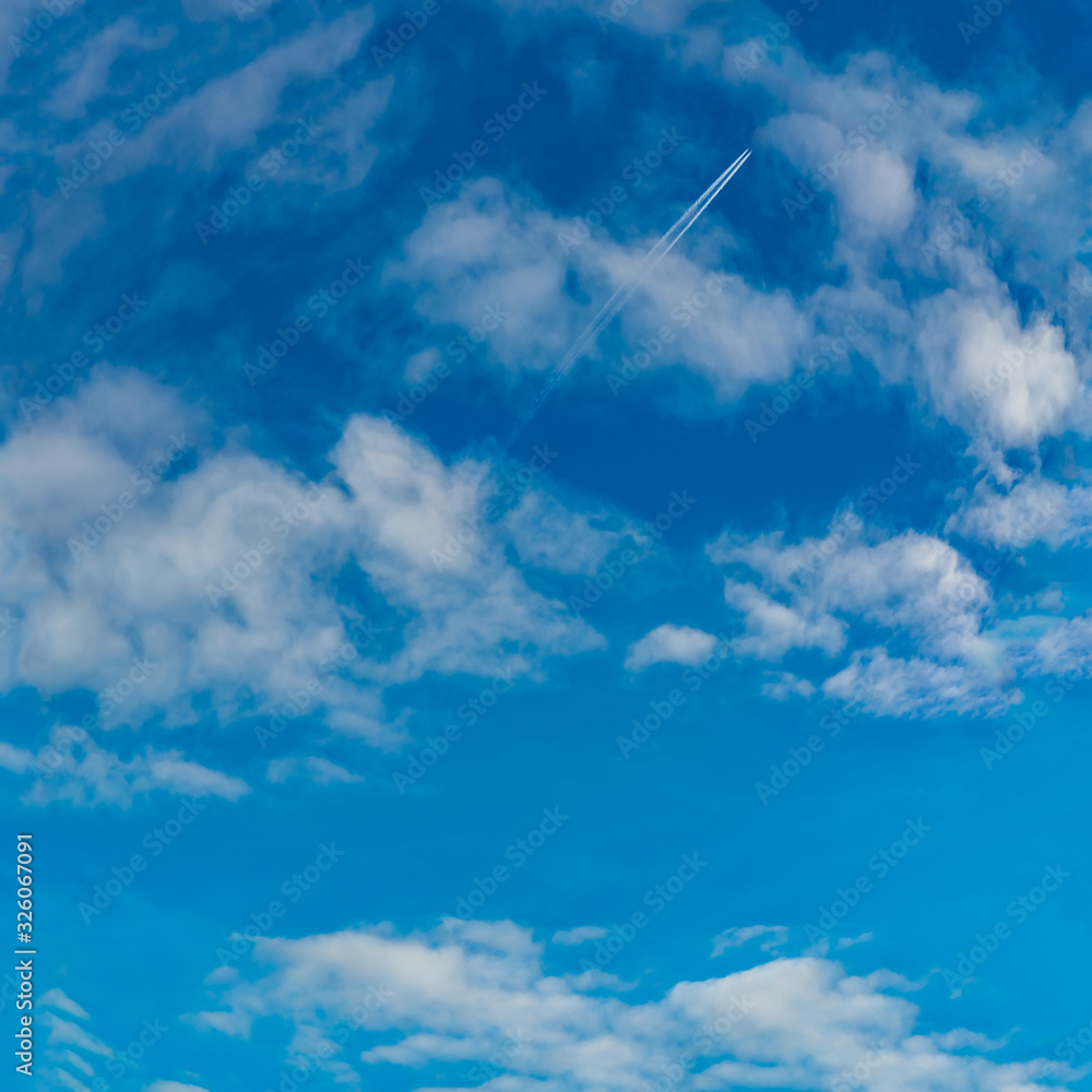 Fantastic clouds against blue sky