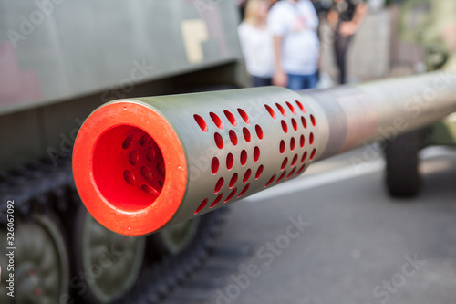 Wallpaper Mural Gun howitzer close-up. The gun barrel is close. Military equipment. Weapons Torontodigital.ca