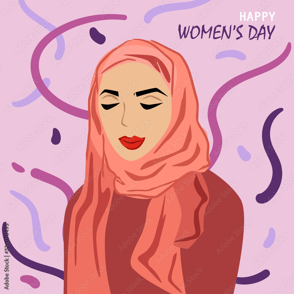 International Women's Day, Illustration of Happy Womens greeting background International Women's Day, Illustration of Happy Womens greeting background