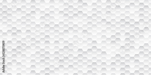 Abstract gray and white gradient grid mosaic background. Creative design templates. Bright wall background with hexagons.
