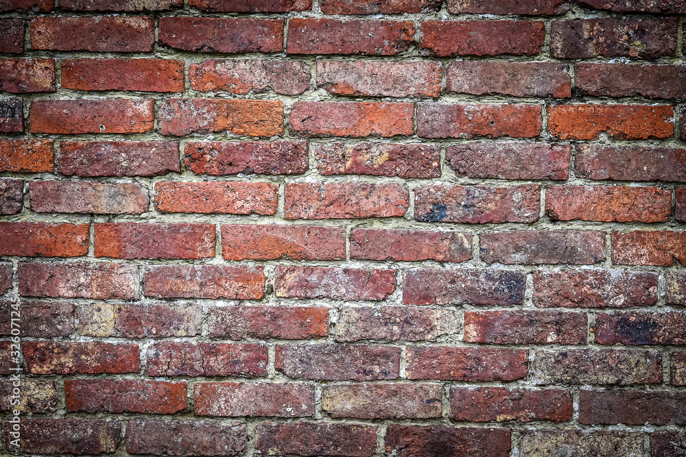 Naklejka premium old red brick wall