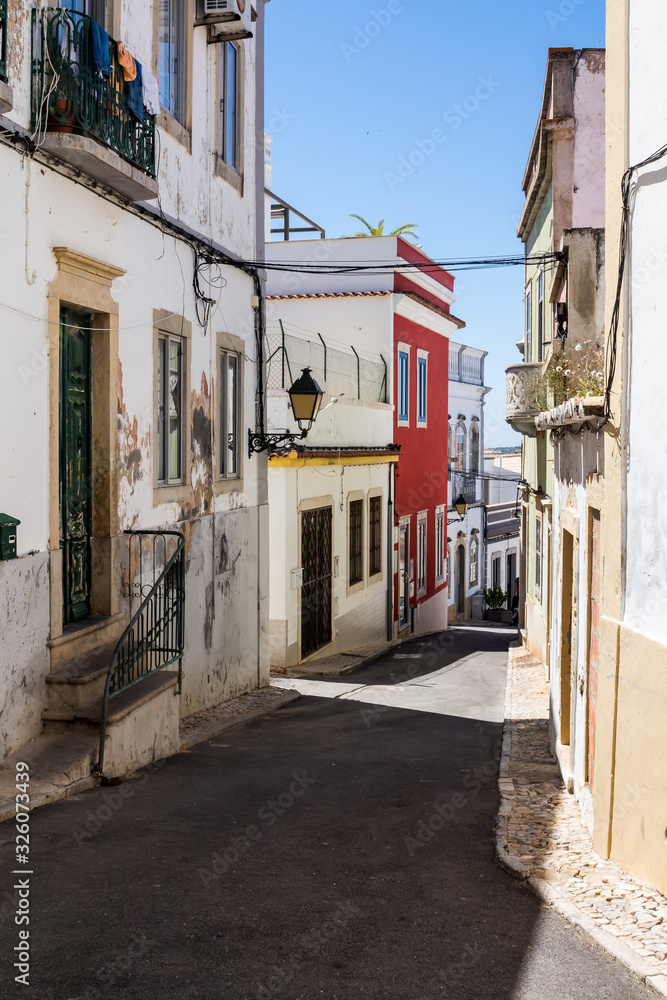 Narrow street of the city Estoi, Portugal