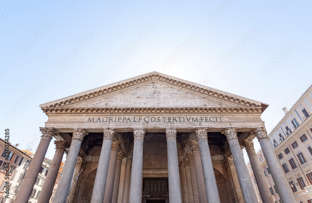Pantheon in Rome, Italy. Travel In Europe, Ancient Arcitecture. Date: October of 2017. 