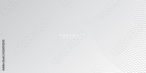 White abstract presentation background with gradient grey silver curve line.