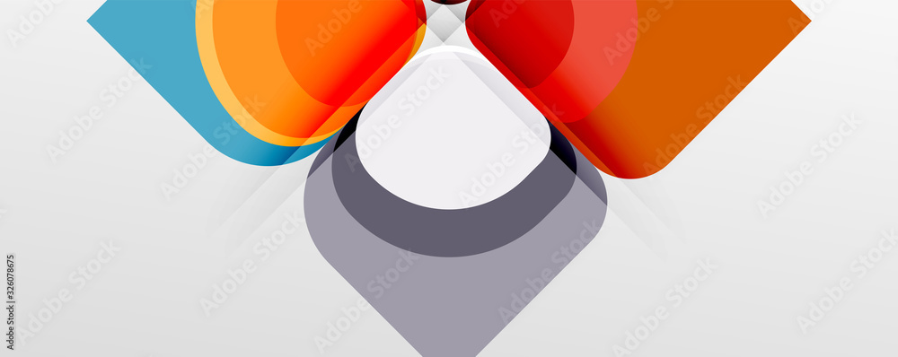 Abstract background - geometric cut paper design flower or square shape composition. Vector Illustration For Wallpaper, Banner, Background, Card, Book Illustration, landing page