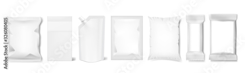Big Set Of Plastic And Paper Packaging